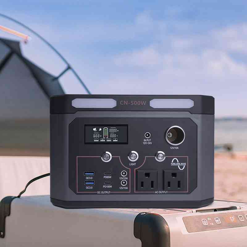 The portable power station can be used as a home emergency power supply