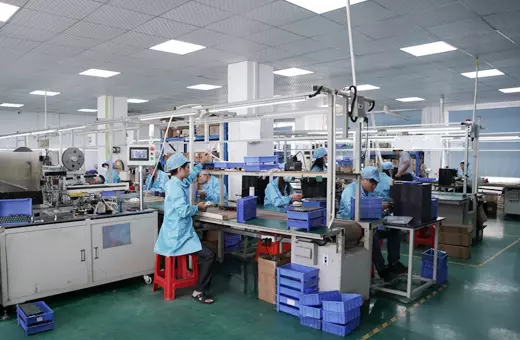 Factory photo shoot of Lithium-ion battery processing