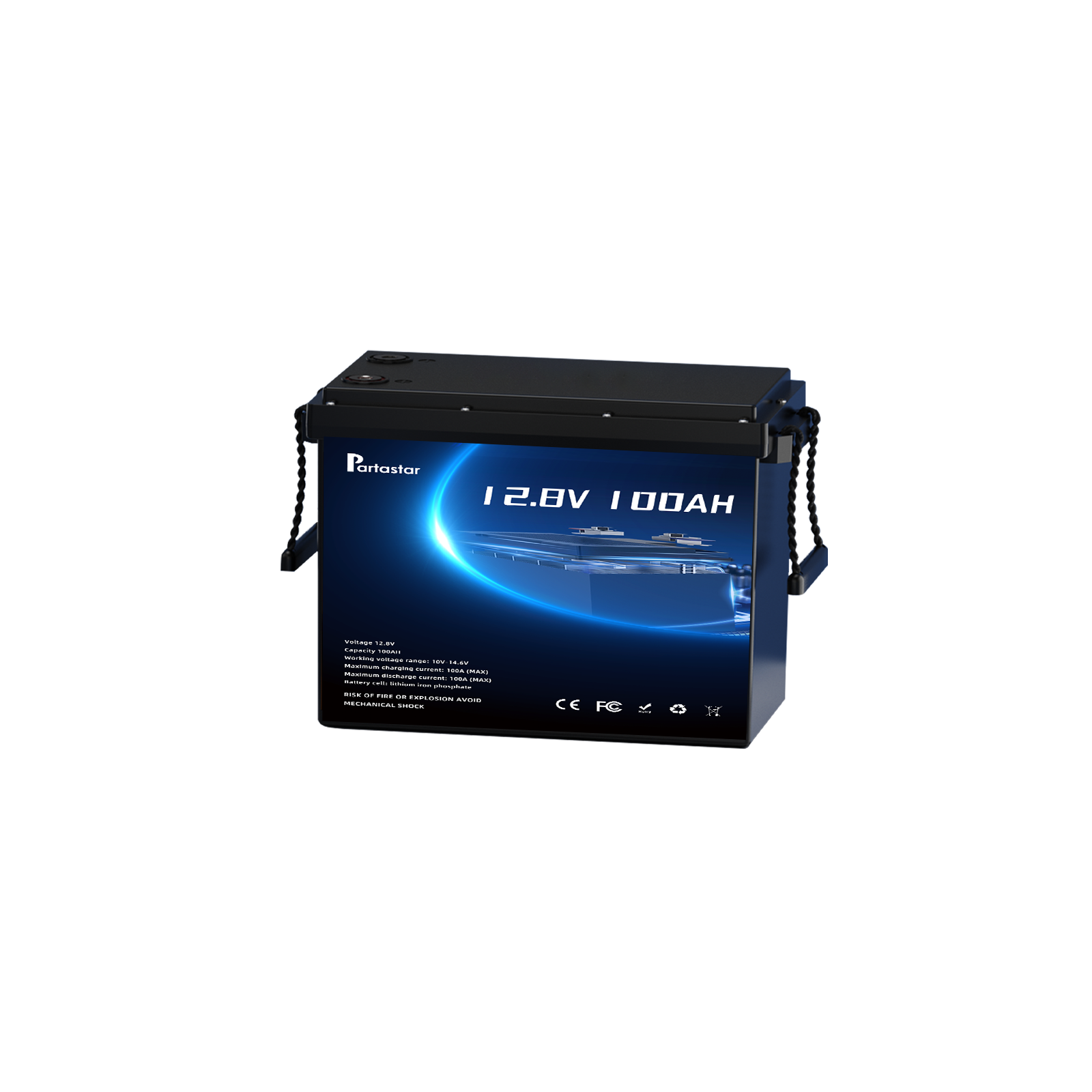 ‌Partastar 12.8V 100Ah Lithium Iron Phosphate Battery High Capacity Long Lasting