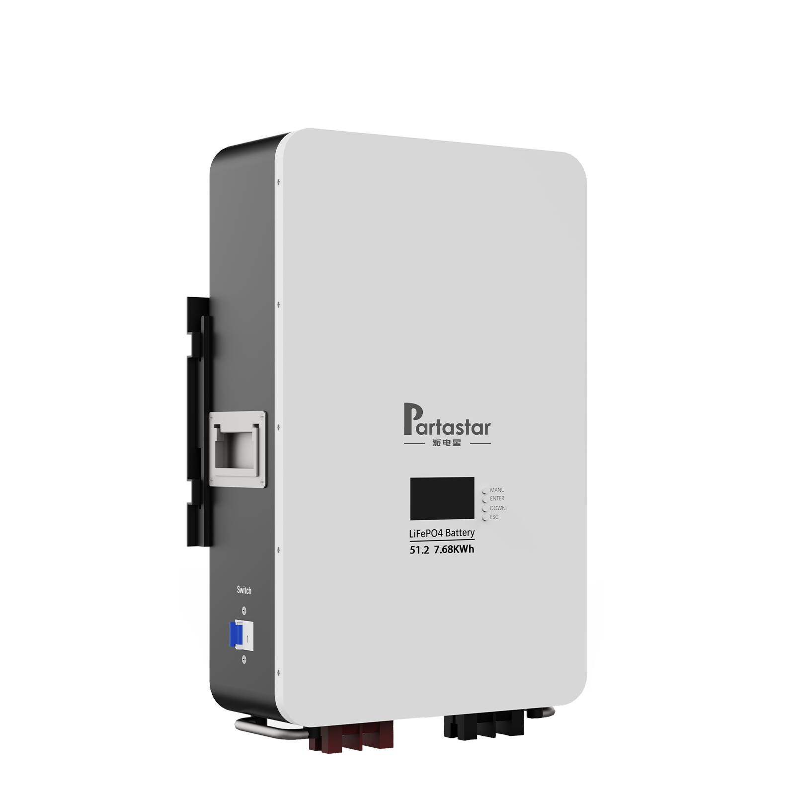 Partastar 7.68KWH LiFePO4 Battery:6000+Cycles, A-Grade Cells,15 Parallel connect