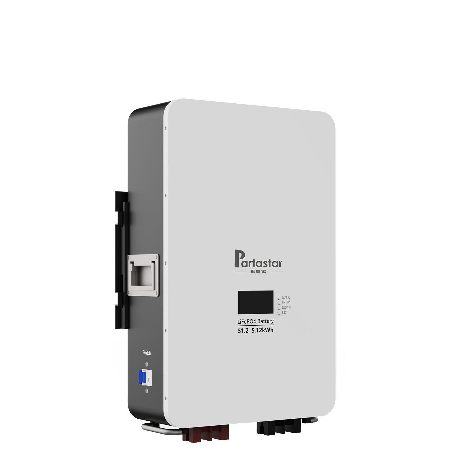 Partastar 4.8KWh Wall-Mounted LiFePO4 Battery for home Energy Storage