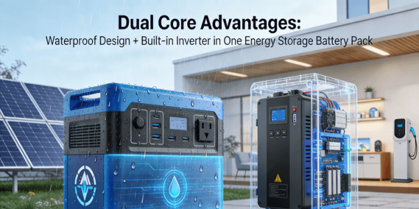 Dual Core: Waterproof + Built-in Inverter in One Energy Storage Battery Pack